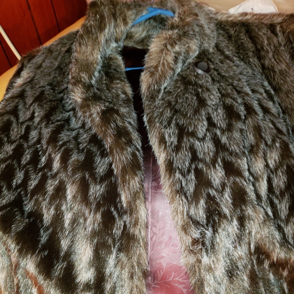 Faux mink jacket